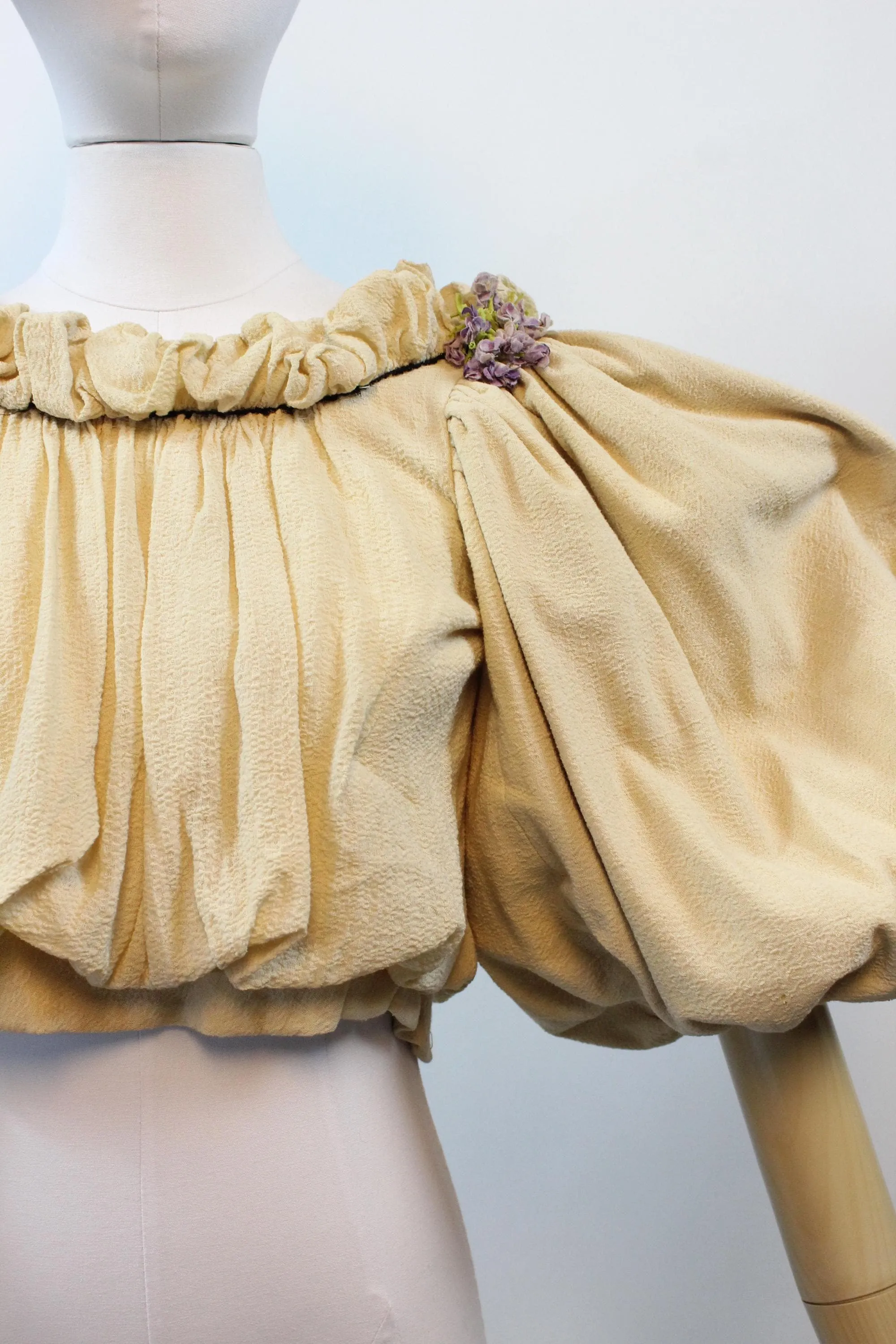 1890 VICTORIAN huge GIGOT SLEEVE bodice jacket xxs | new spring summer