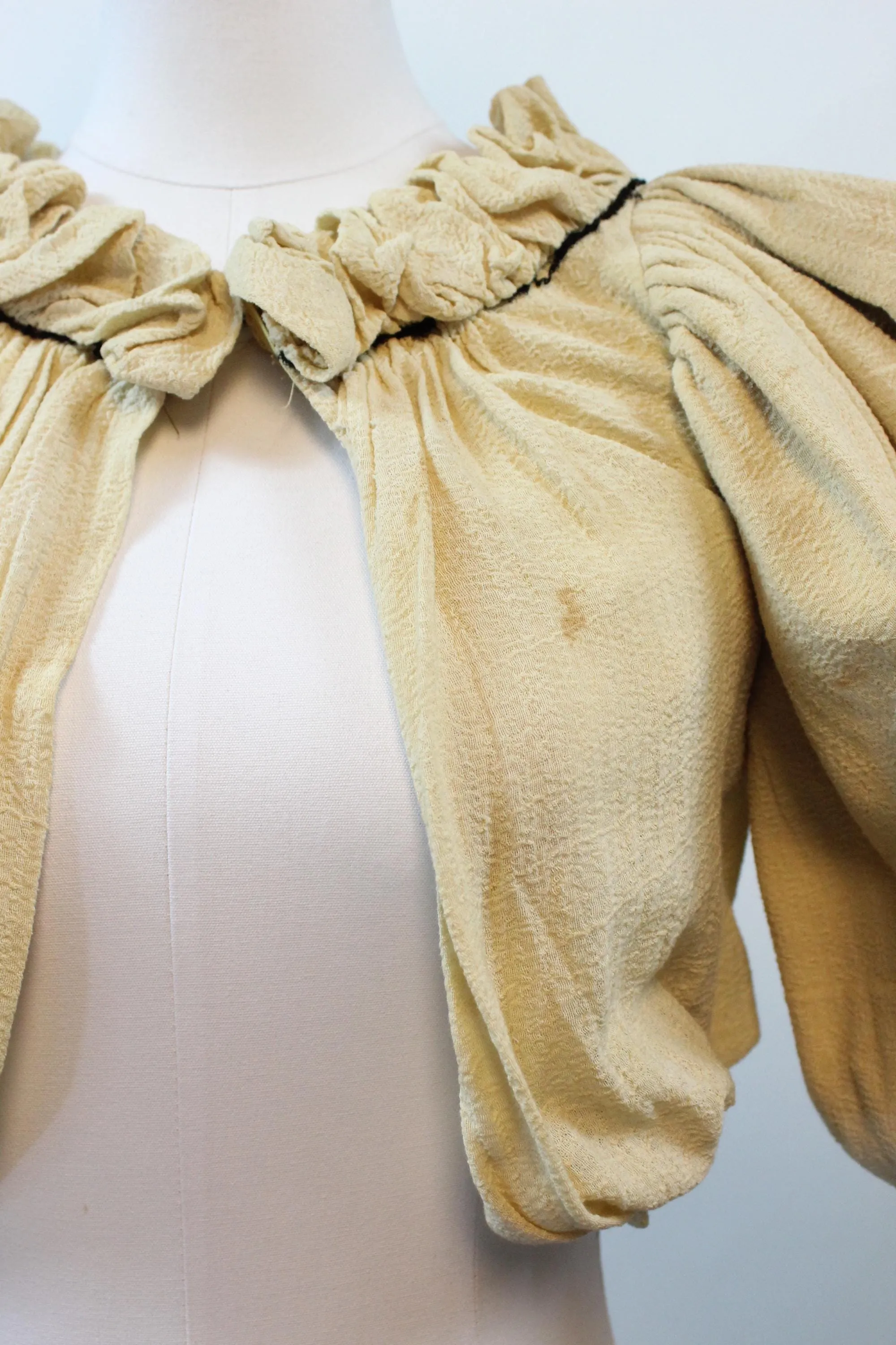 1890 VICTORIAN huge GIGOT SLEEVE bodice jacket xxs | new spring summer