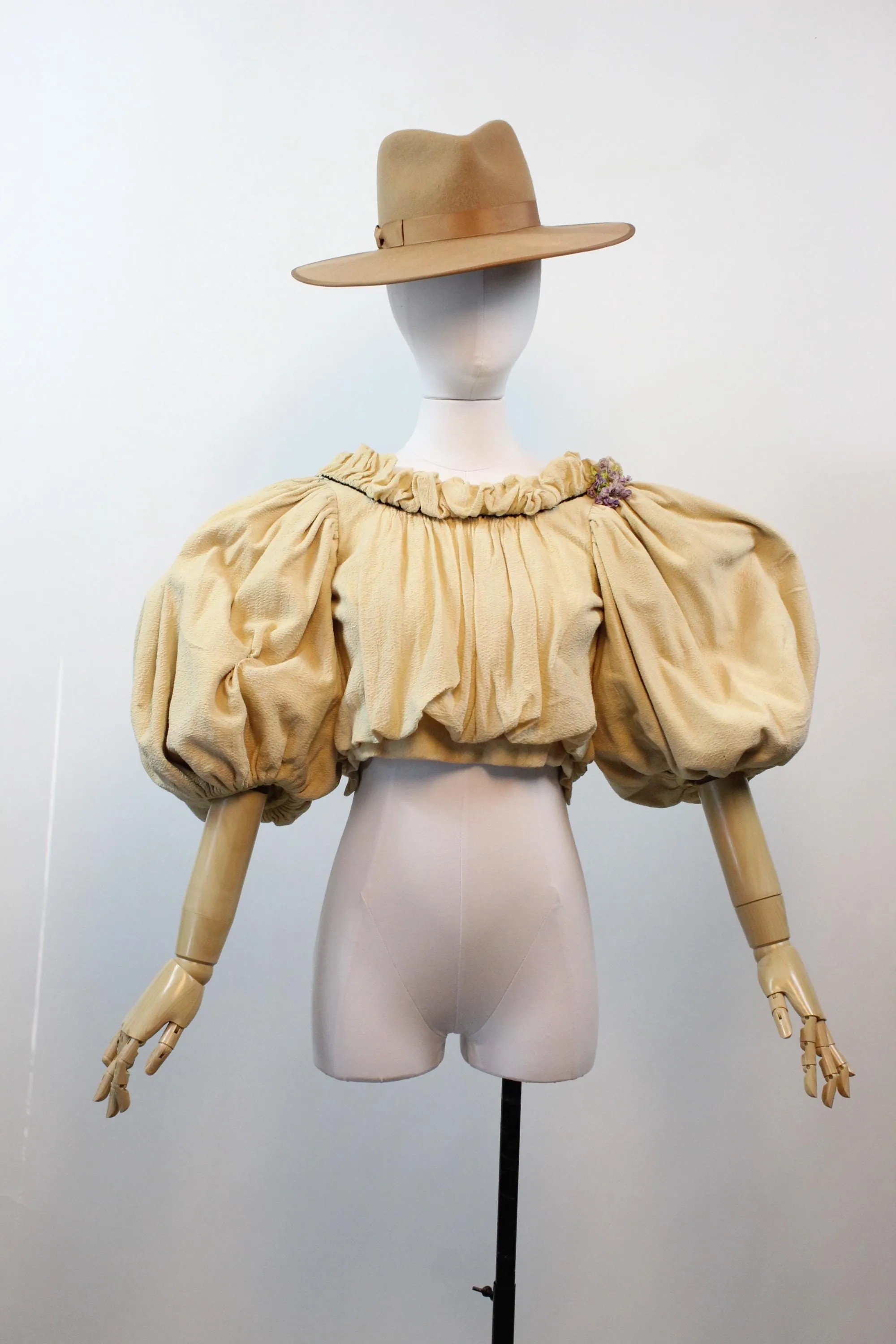 1890 VICTORIAN huge GIGOT SLEEVE bodice jacket xxs | new spring summer