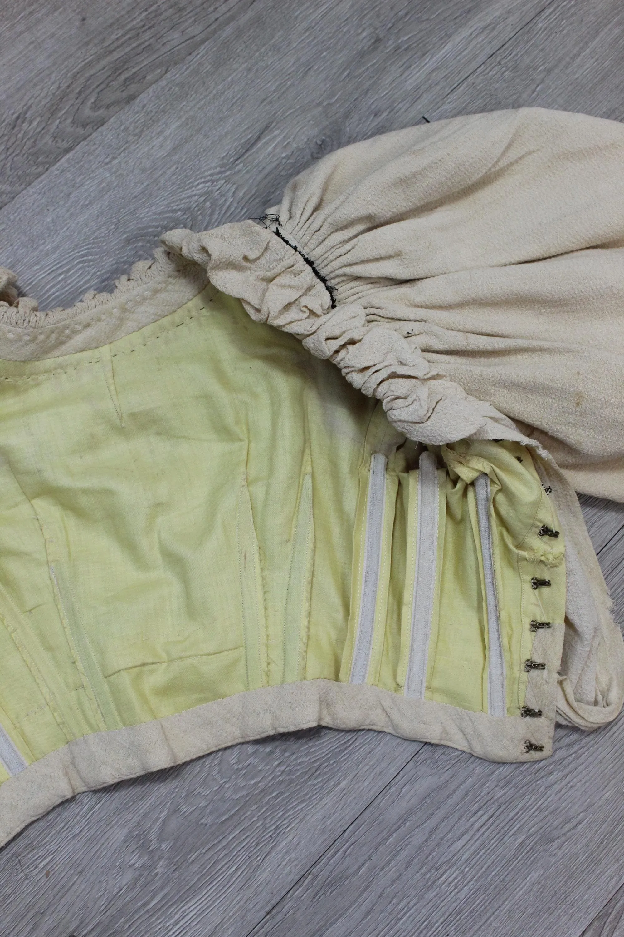 1890 VICTORIAN huge GIGOT SLEEVE bodice jacket xxs | new spring summer