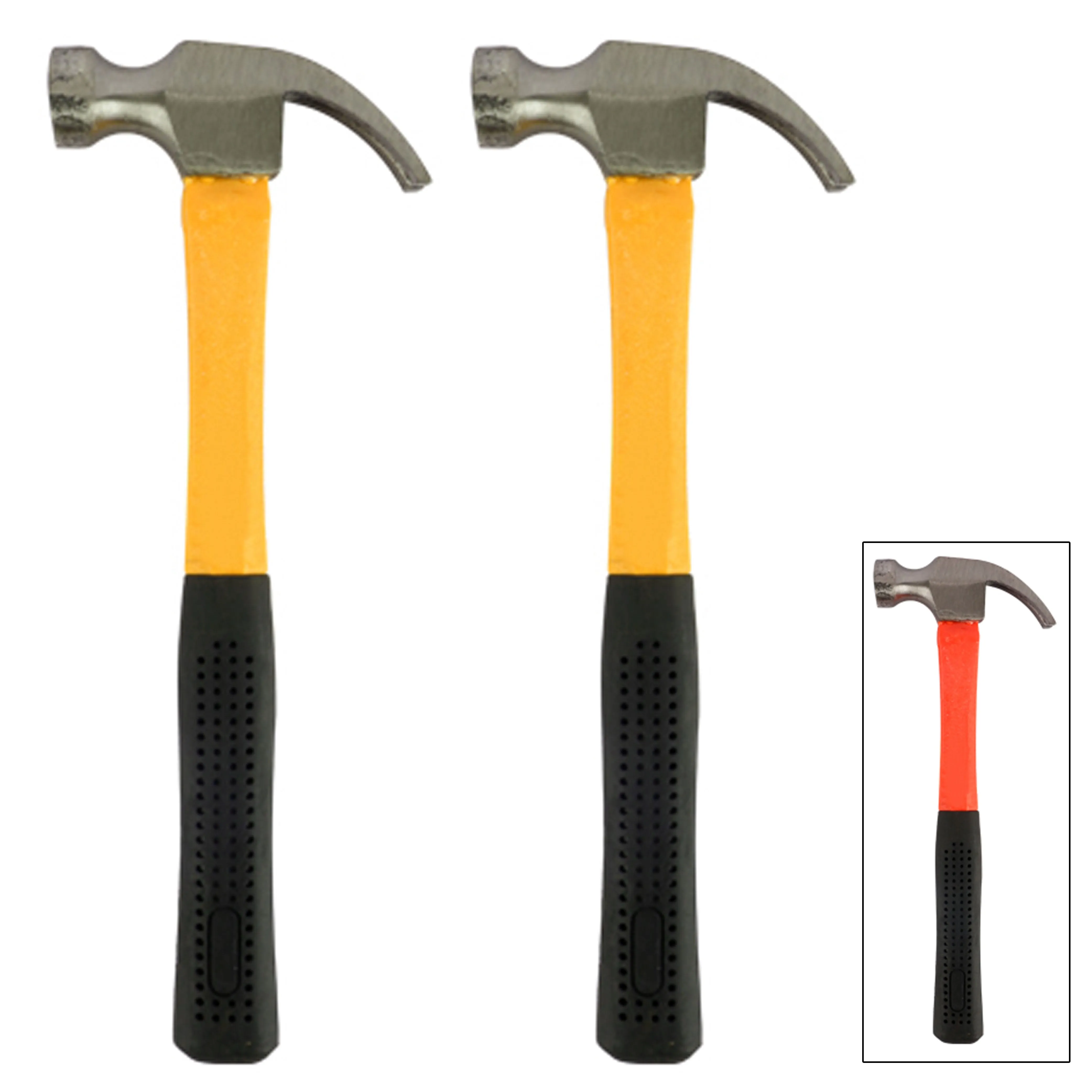 2 Steel Claw Hammer Heavy Duty 12 Oz 11" L Nail Remover Tool Comfort Grip Handle
