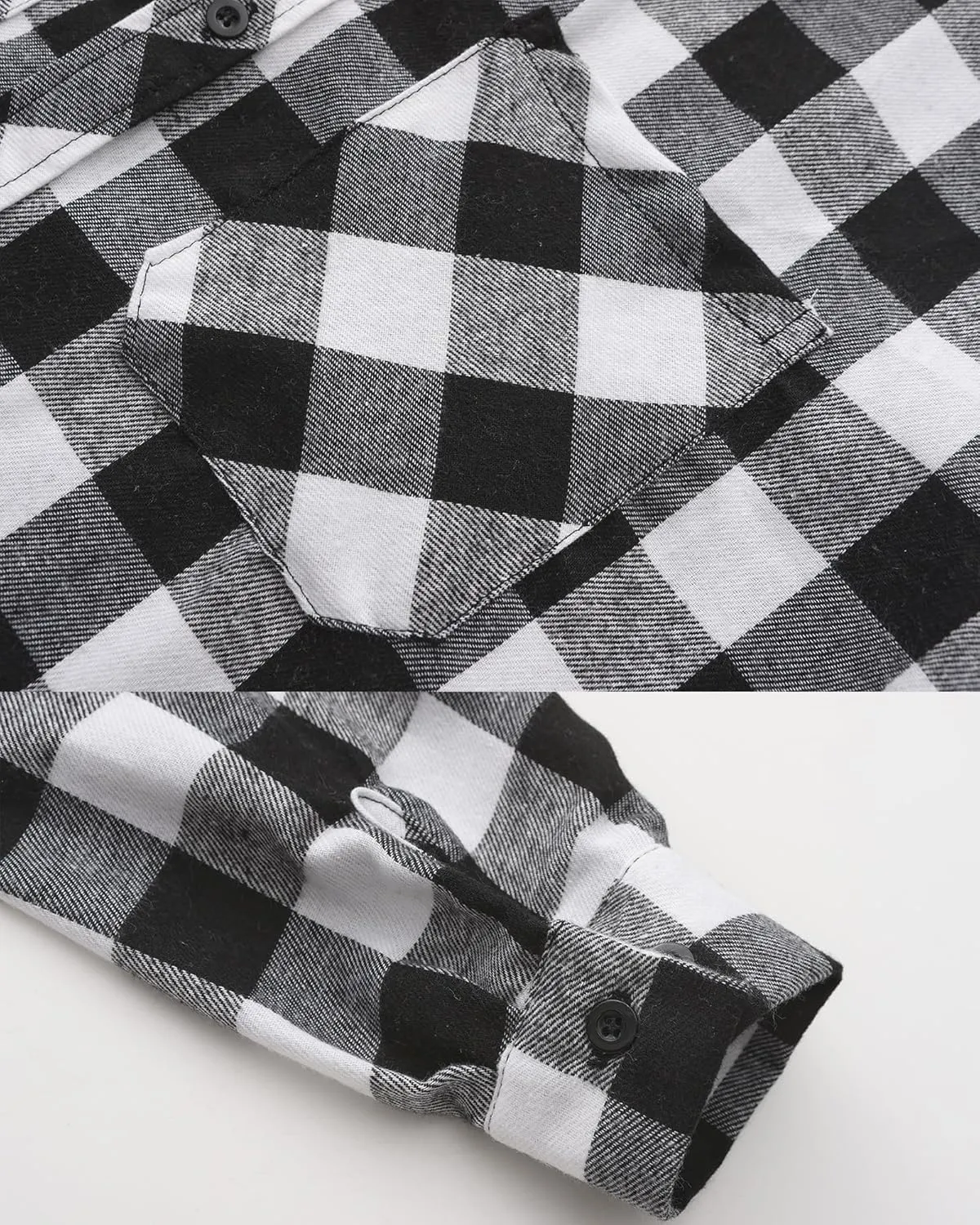 3 Pack Lightweight Hooded Flannel Shirt for Men Casual Button Down Plaid Shirt Long Sleeve Fashion Hooded with Pocket