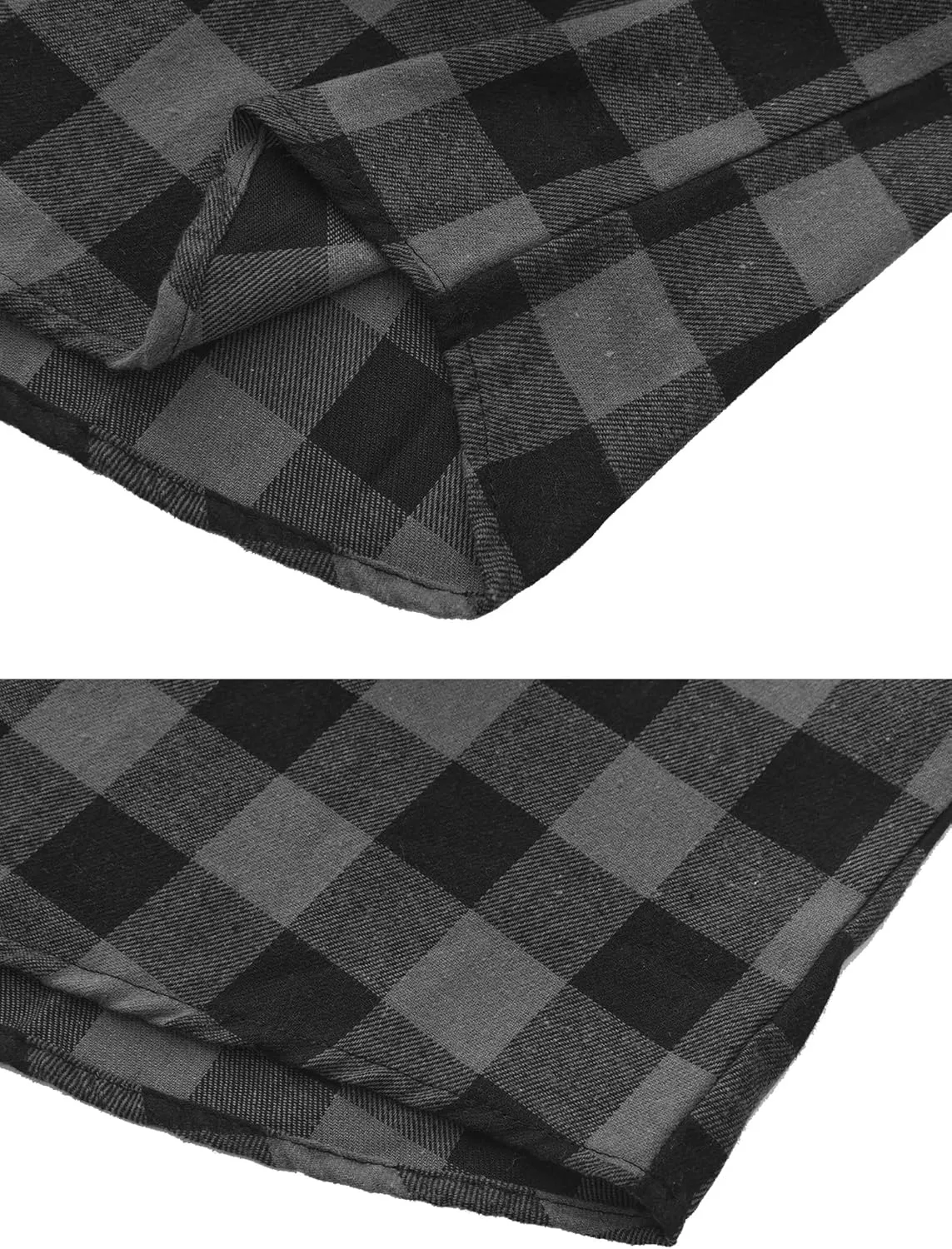3 Pack Lightweight Hooded Flannel Shirt for Men Casual Button Down Plaid Shirt Long Sleeve Fashion Hooded with Pocket