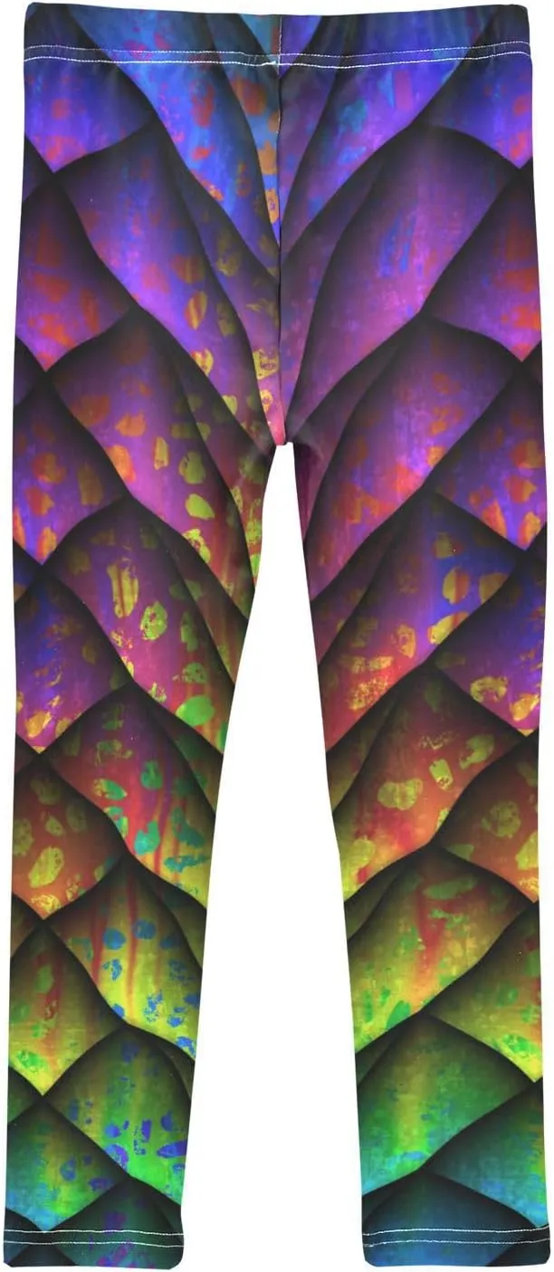 Aflyko Girls' Leggings Kids Workout Pants Dance Tights Ankle Length 4-10T