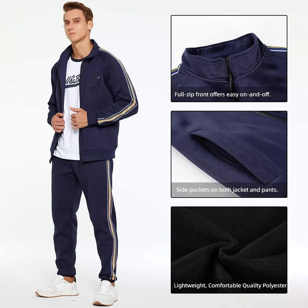 AOTORR Men's Tracksuit 2 Pieces Sweat Suits Casual Full Zip Long Sleeve Outfit Sports Jogging Suits Set