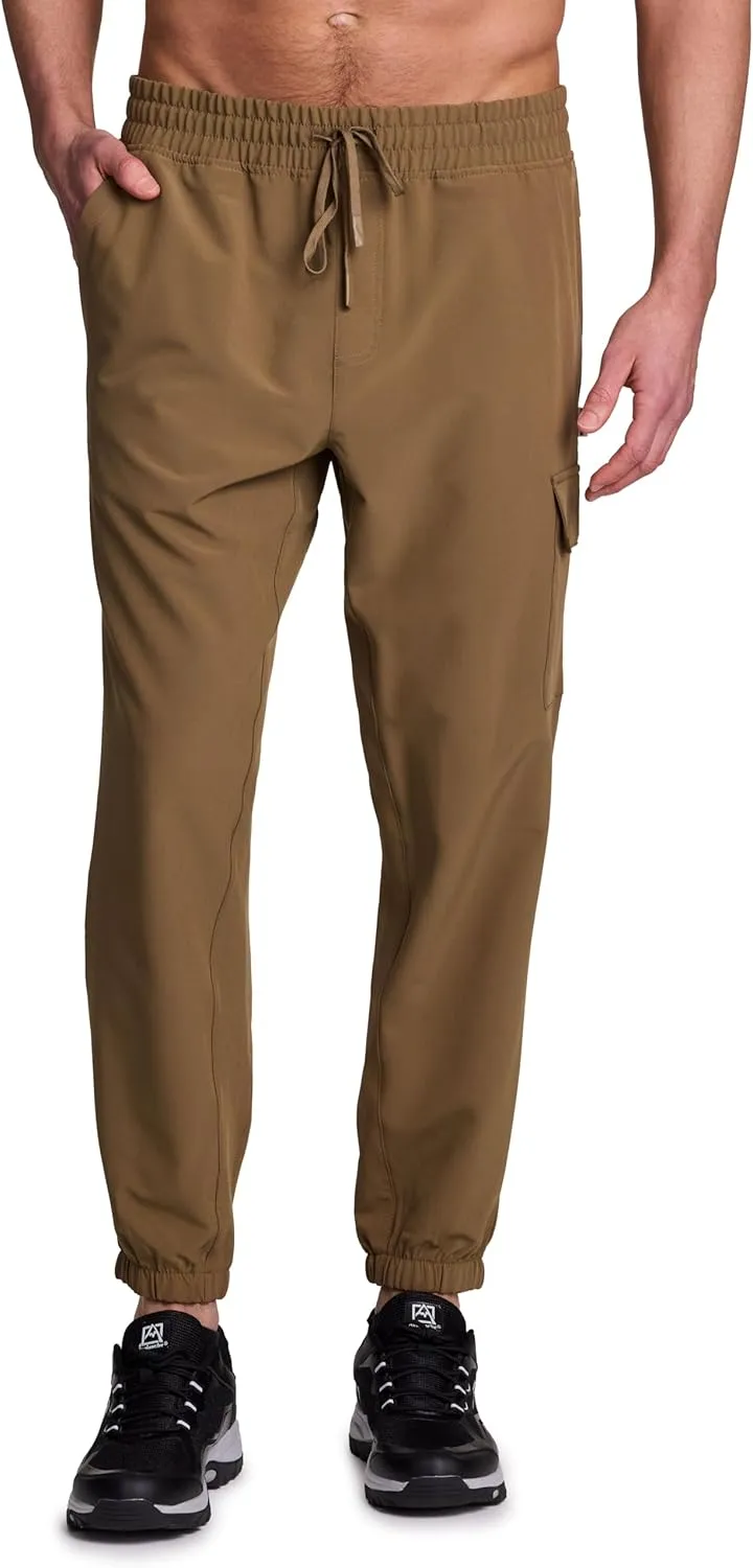Avalanche Men's Hiking Joggers Lightweight Woven Cargo Jogger Pants with Pockets