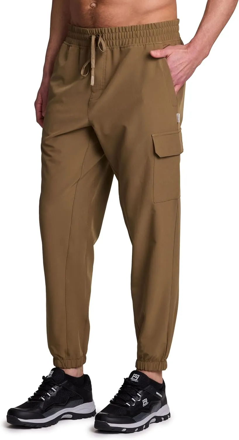 Avalanche Men's Hiking Joggers Lightweight Woven Cargo Jogger Pants with Pockets