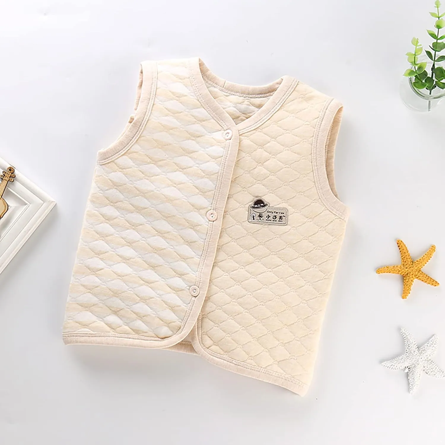 Baby Toddler Cotton Vests Infant Sleeveless Padded Waistcoat Winter Warm Outwear