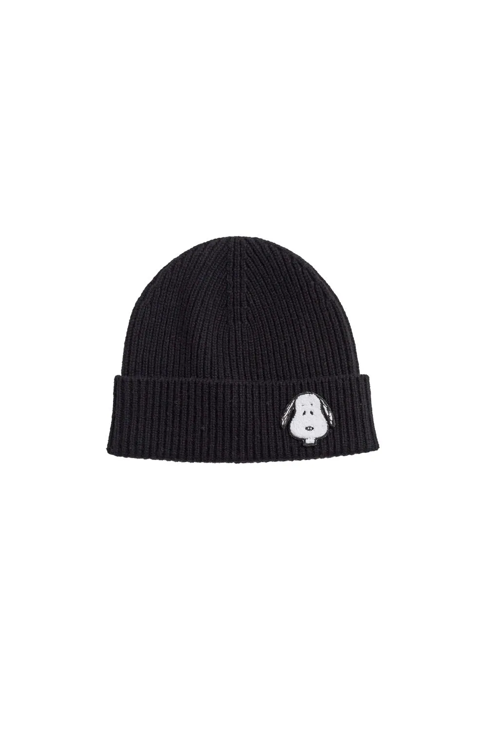 Black Wool-Cashmere Snoopy Hat