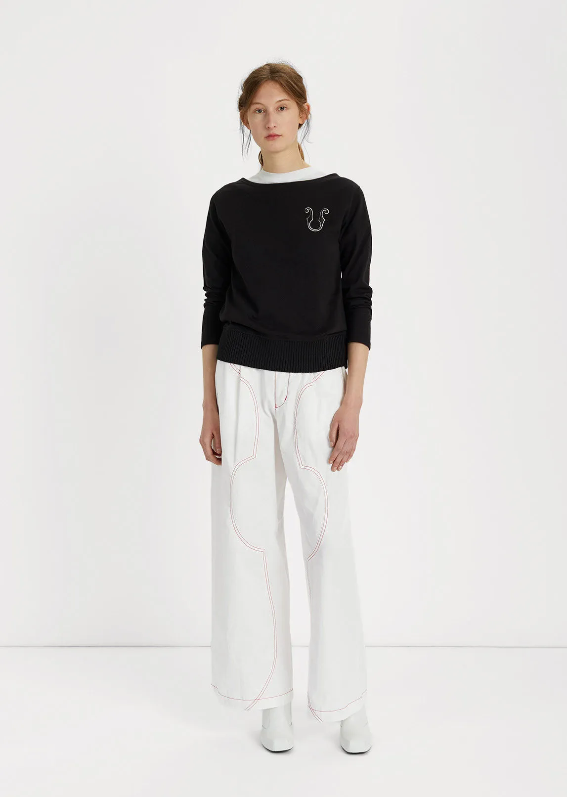 Boatneck Cotton Sweater