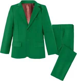 Boys' Suits 2-Piece Formal Slim Fit Suit Set for Boys Wedding Ring Bearer Outfit with Blazer and Pants