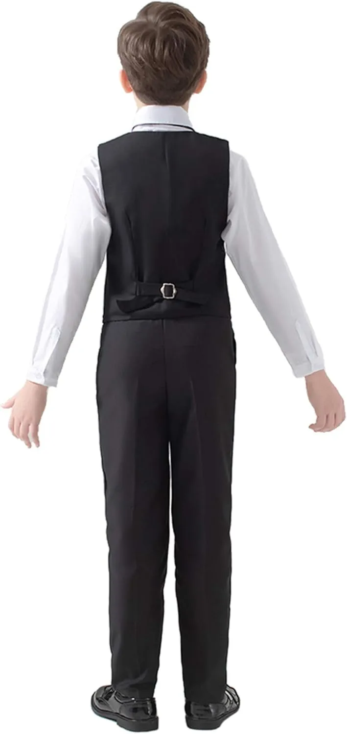 Boys Suits 5 Piece Slim Fit Suit for Kids Formal Ring Bearer Suits