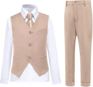 Boys Suits Kids Formal Dress Suit Vest and Pant Set for Wedding
