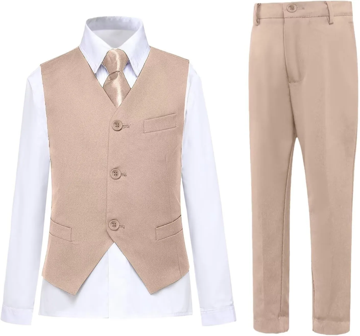 Boys Suits Kids Formal Dress Suit Vest and Pant Set for Wedding