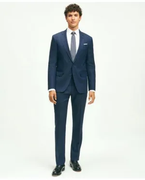 Brooks Brothers Men's Explorer Collection Classic Fit Wool Windowpane Suit Jacket Navy