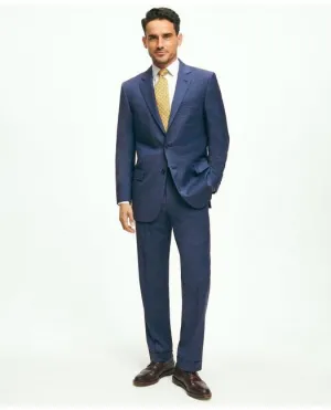 Brooks Brothers Men's Madison Fit Wool Overcheck 1818 Suit Blue