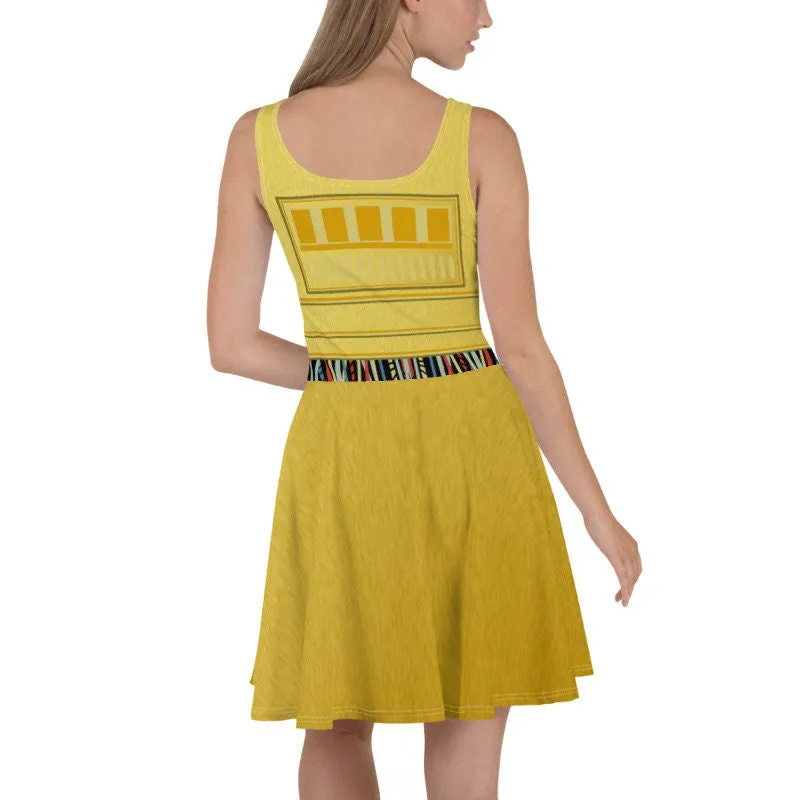 C3PO Inspired Skater Dress