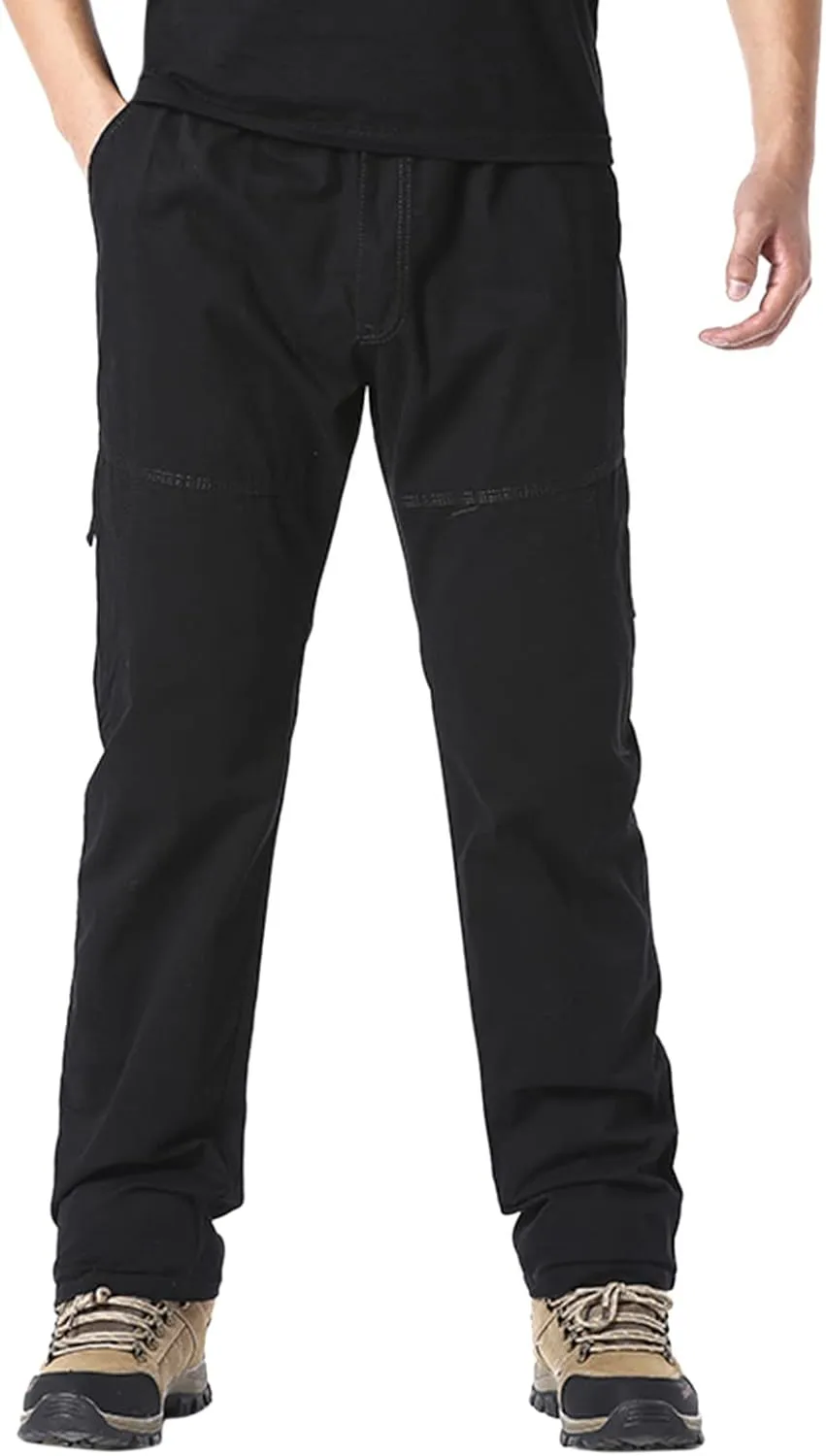 Cargo Pants for Men,Solid Long Pants Sweatpants Outdoor Multiple Pockets Pants Straight Type Fitness Trousers