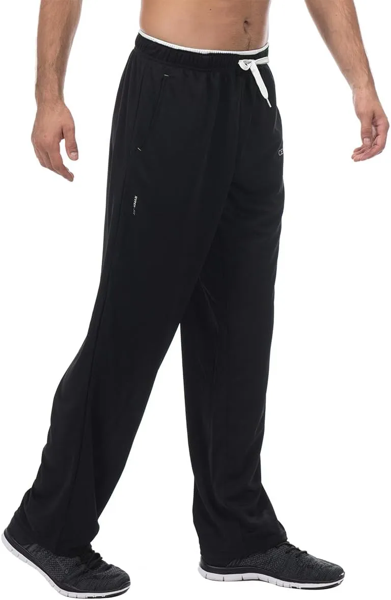 CENFOR Men's Sweatpants with Pockets Open Bottom Workout Pants, for Athletic, Jogging, Training, Casual