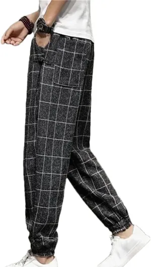 Chinese Style Men's Casual Pants Male Cotton Linen Trousers Spring Summer Harem Pants