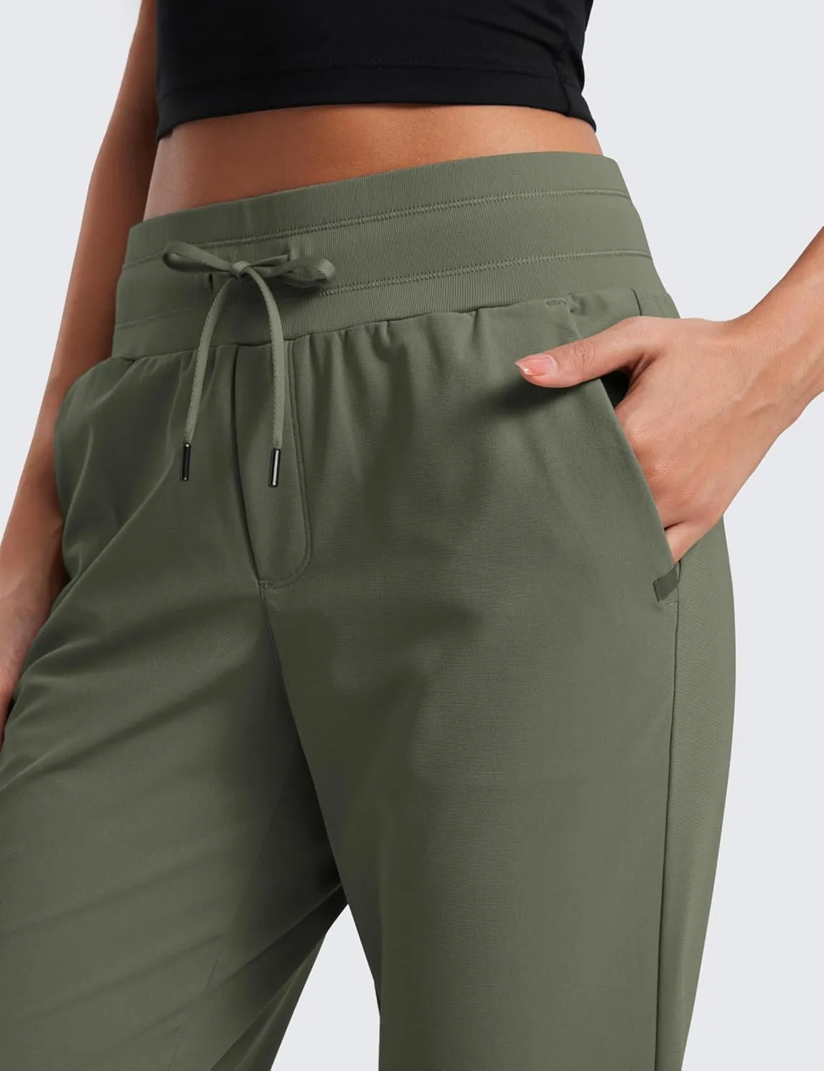 CRZ YOGA All Day Comfy Joggers for Women Golf Work Casual Hiking Travel Pants with Pockets