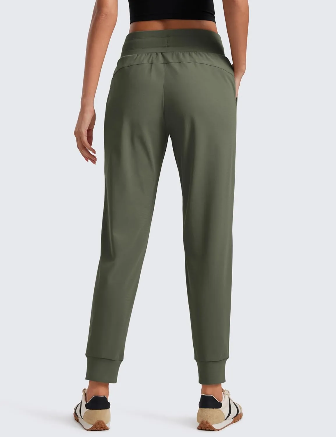 CRZ YOGA All Day Comfy Joggers for Women Golf Work Casual Hiking Travel Pants with Pockets