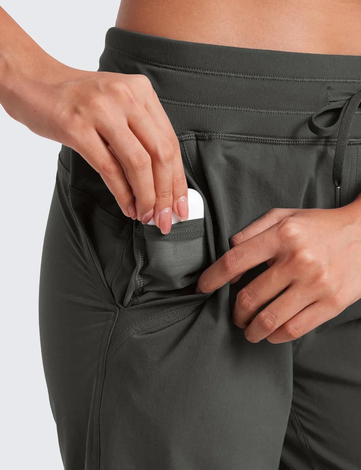 CRZ YOGA Casual Workout Jogger for Women 28.5" - Tapered Lightweight Stretch Athletic Outdoor Pants with Pockets