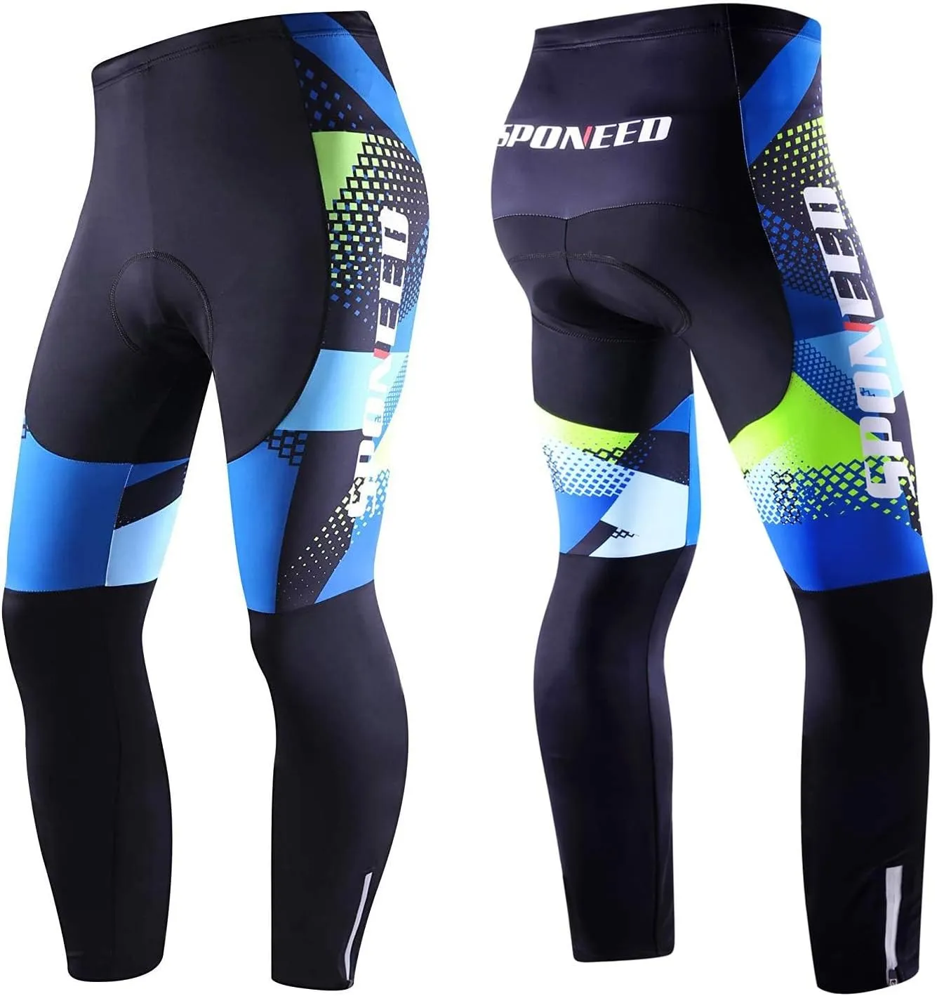 Cycling Pants for Men Road Bike Compression Tights Winter Biking Bottoms with Padding UV Proof