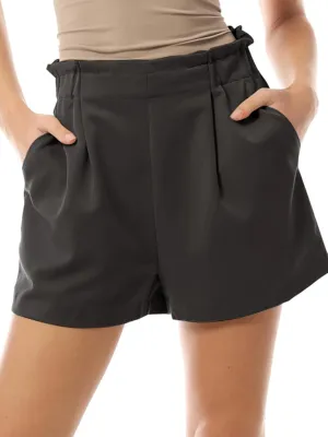 Design by Olivia Women's Dressy Casual Elastic High Waist Trouser Shorts with Pockets