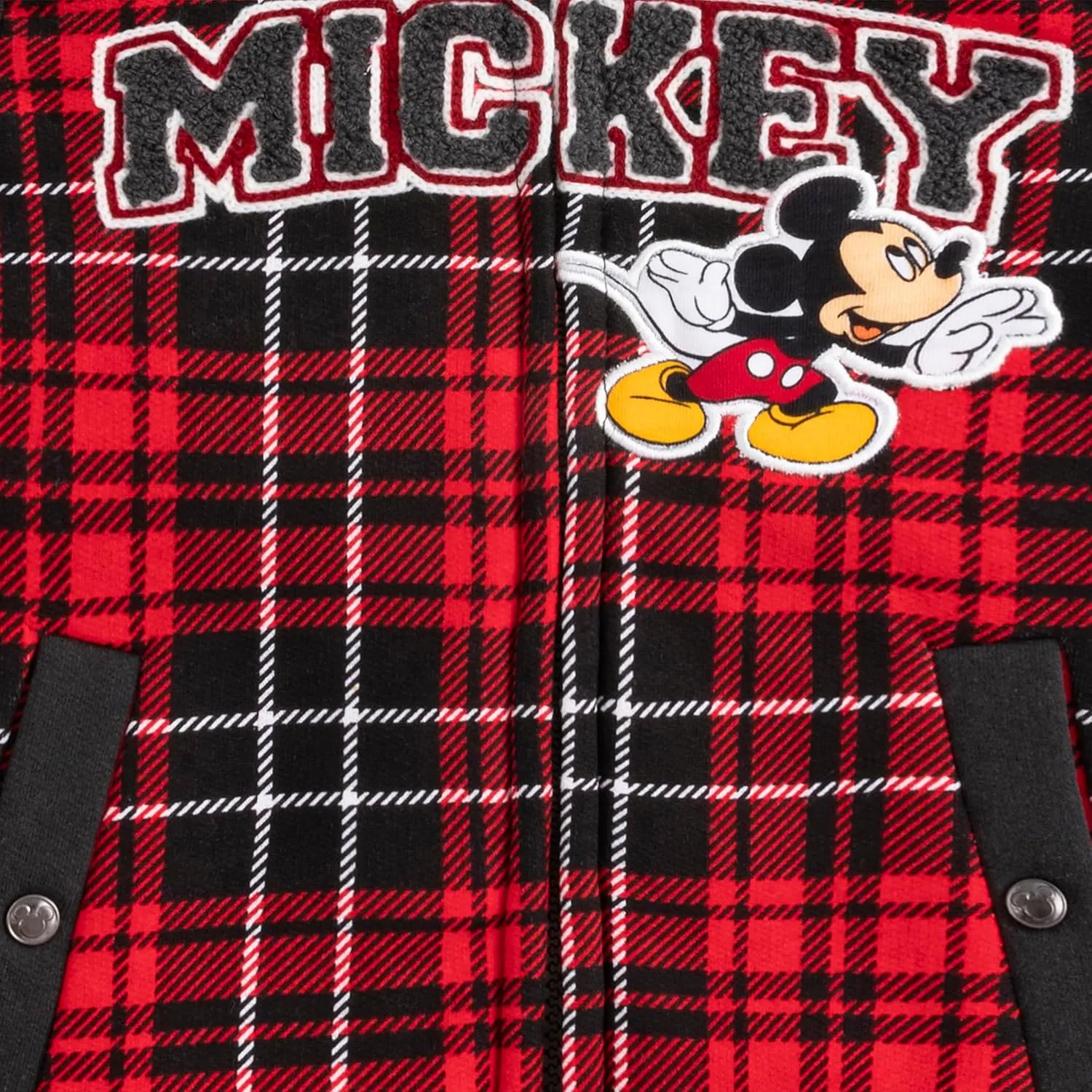 Disney Mickey Mouse Boys Sherpa Lined Hooded Vest, Fleece Pants, and Waffle Knit Crewneck Top 3 Piece Set for Toddlers