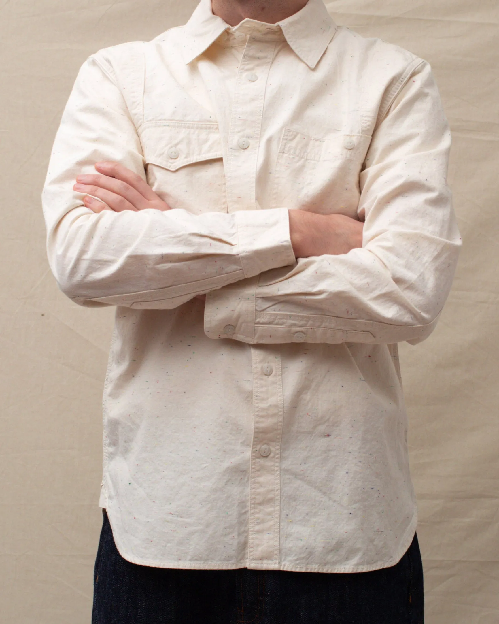 Dubbleware Brockton Reinforced Work Shirt - Ecru