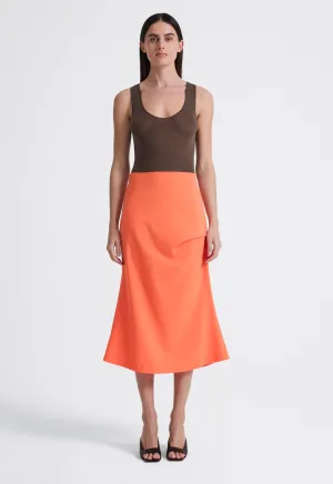 Edge Wool Midi Skirt- Fame