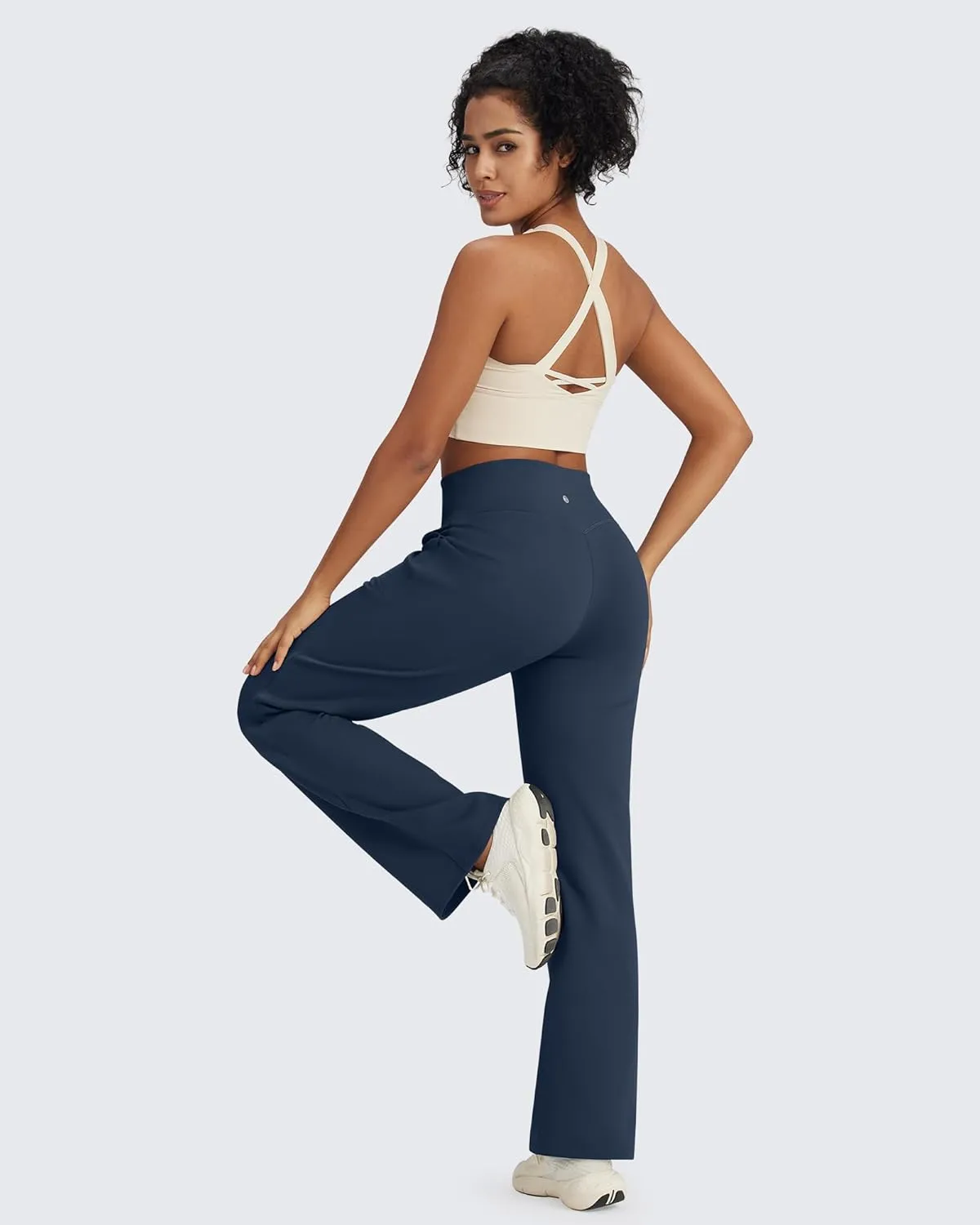 G4Free Wide Leg Sweatpants Women Drawstring Waist Fleece Lined Yoga Pants with Pockets for Winter