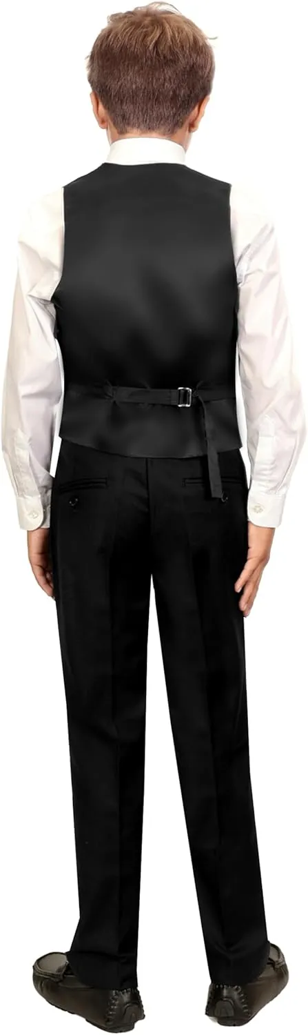 Gioberti 5 Piece Boys Formal Vest, Pants, Dress Shirt & Tie Set