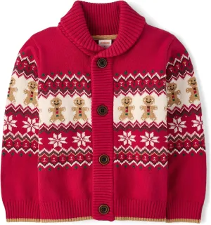 Gymboree Boys' and Toddler Long Sleeve Button Front Cardigan