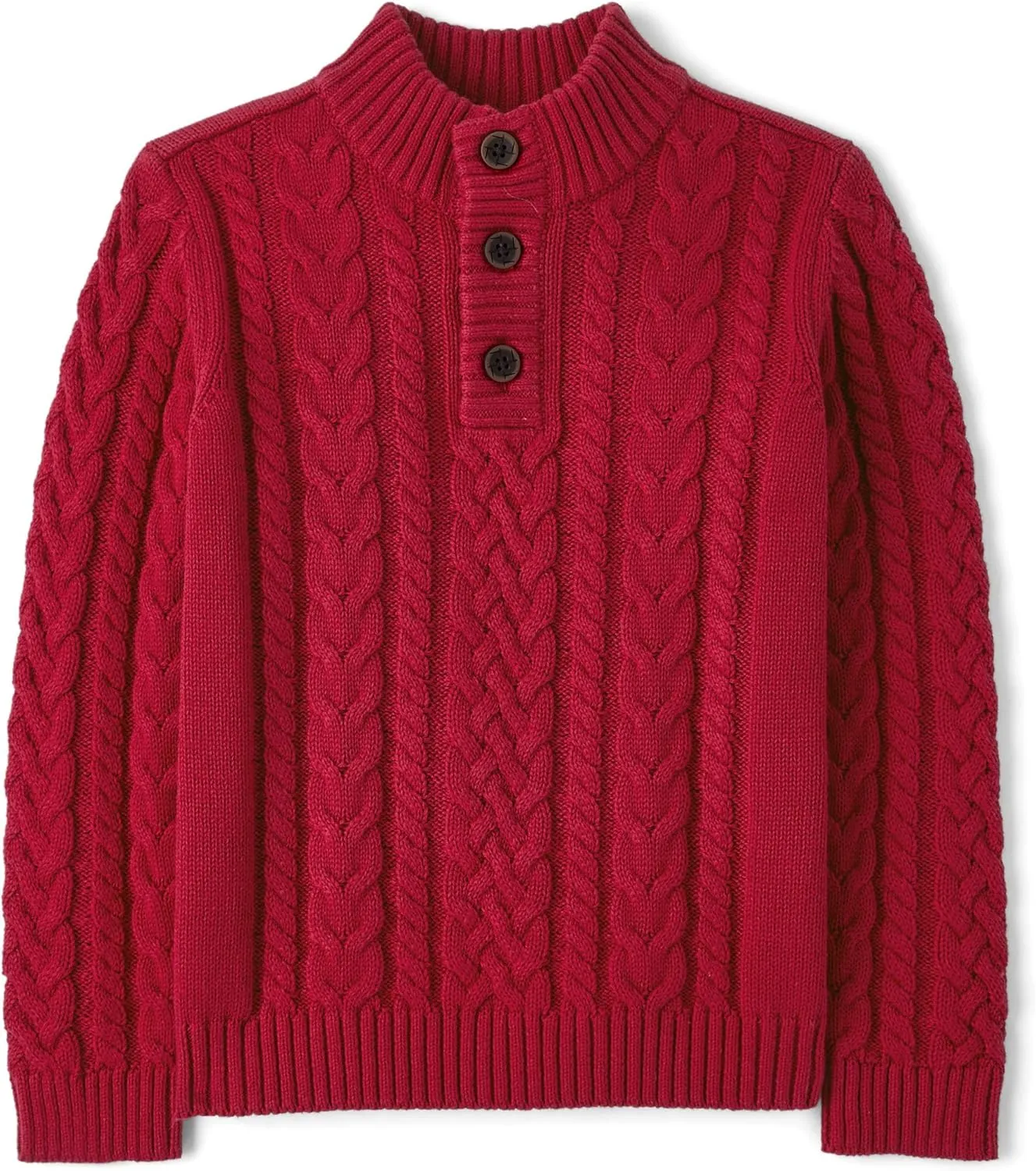 Gymboree Boys' and Toddler Quarter Button Cable Knit Pullover Sweater