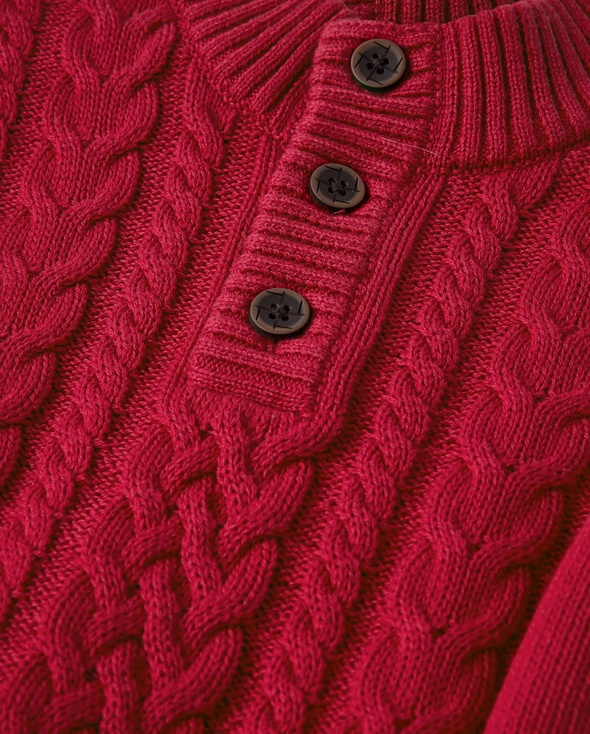 Gymboree Boys' and Toddler Quarter Button Cable Knit Pullover Sweater