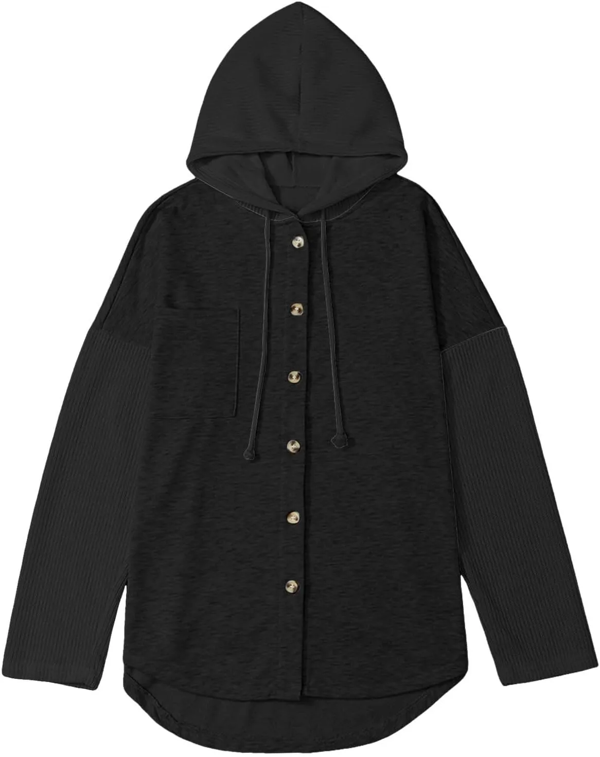 Hoodies for Women Oversized Sweatshirts Womens Loose Fit Casual Long Sleeve Button Hooded Sweatshirt Hoodie with Pockets