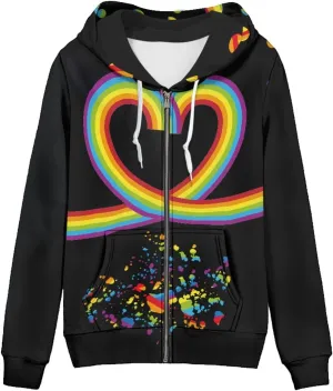 Irisjudy Butterfly Zip up Hoodies for Women, Skulls, Animal Texture Girls Sport Shell Jacket Hiking Outdoor Full Zip Tops