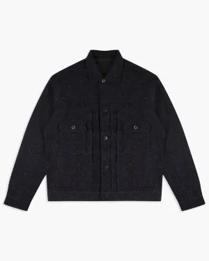 Japan Blue JBGJ1013 Type II Tweed Denim Jacket - Dark Indigo
