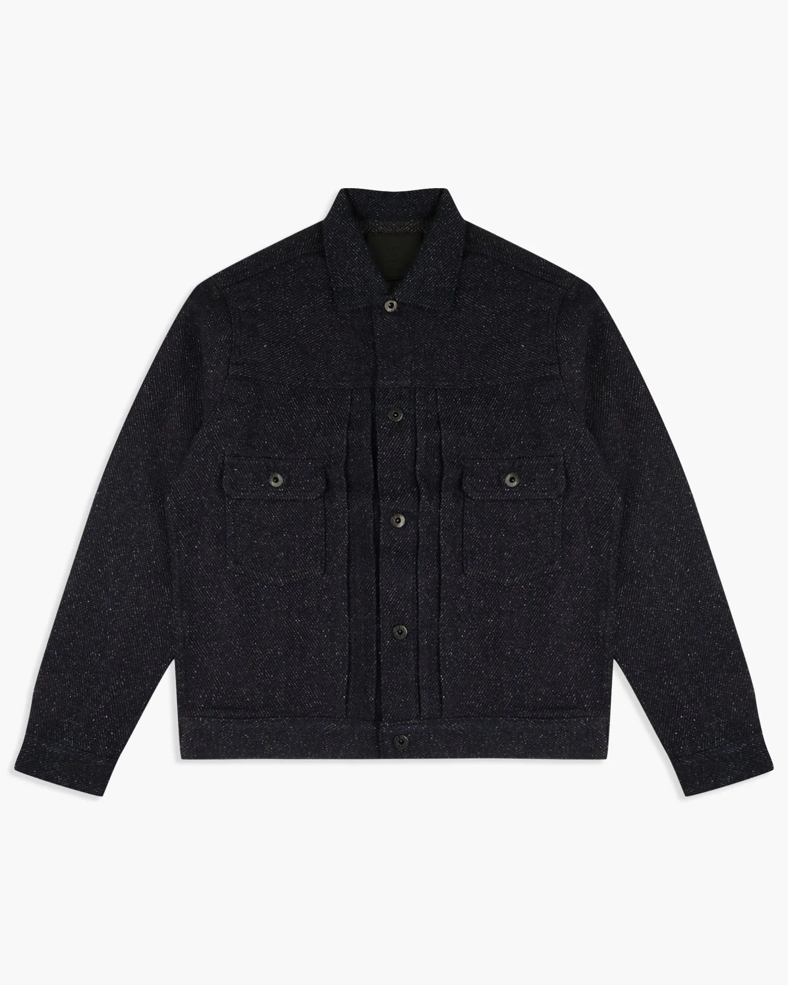 Japan Blue JBGJ1013 Type II Tweed Denim Jacket - Dark Indigo