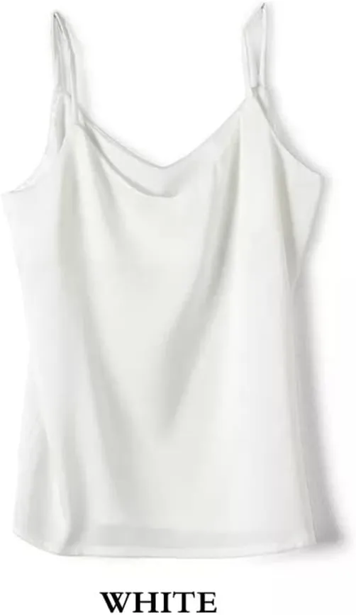 JSEIAJB Satin Silk Tank Tops Women's Spring Women Camisole Fashion Strap Top Halter V Neck Basic Sleeveless(2X-Lcode)
