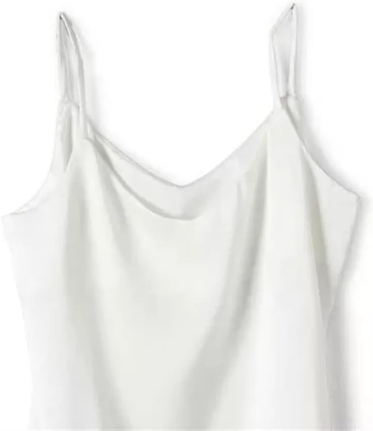 JSEIAJB Satin Silk Tank Tops Women's Spring Women Camisole Fashion Strap Top Halter V Neck Basic Sleeveless(2X-Lcode)