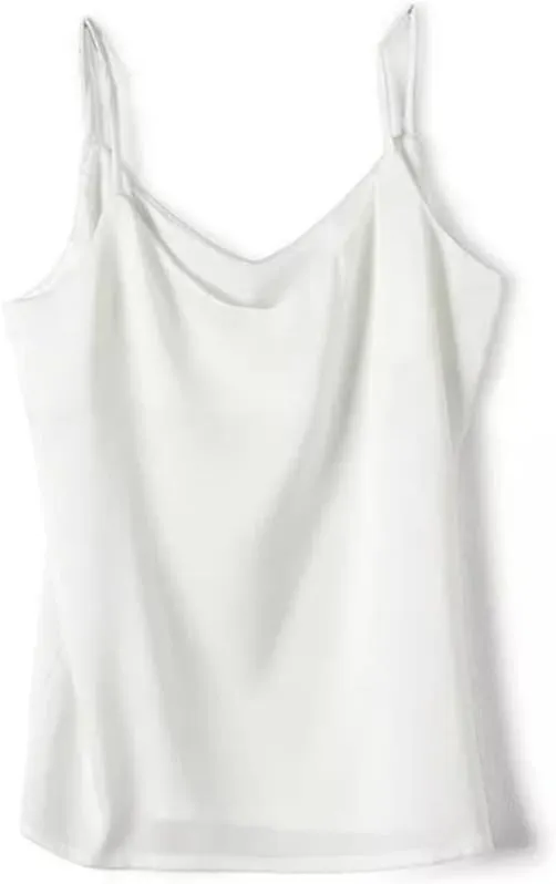 JSEIAJB Satin Silk Tank Tops Women's Spring Women Camisole Fashion Strap Top Halter V Neck Basic Sleeveless(2X-Lcode)