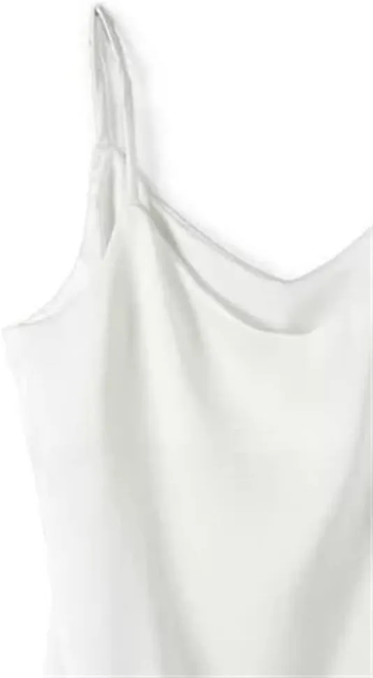 JSEIAJB Satin Silk Tank Tops Women's Spring Women Camisole Fashion Strap Top Halter V Neck Basic Sleeveless(2X-Lcode)