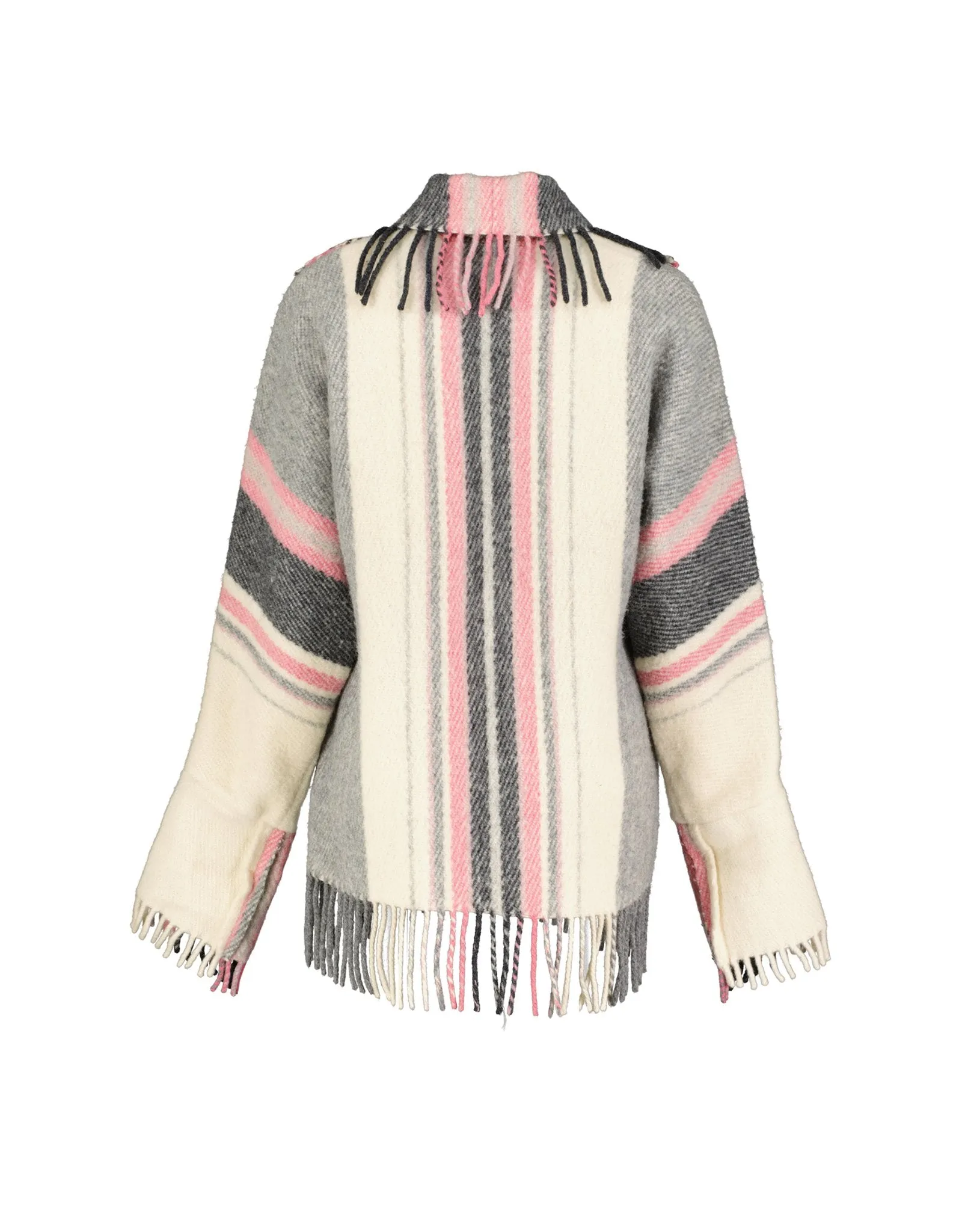 Lapp Lander Nordic Wool Fringe Zip Coat, Women's M