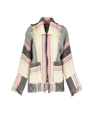 Lapp Lander Nordic Wool Fringe Zip Coat, Women's M