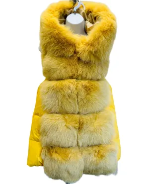 LIMONE HOODED FOX VEST