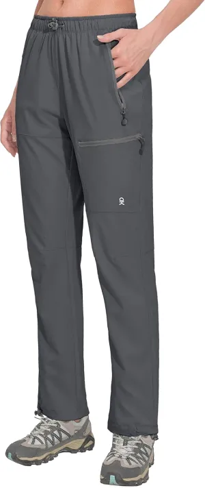 Little Donkey Andy Women's Lightweight Quick Dry Cargo Hiking Pants UPF 50  Stretch Travel Casual Trousers