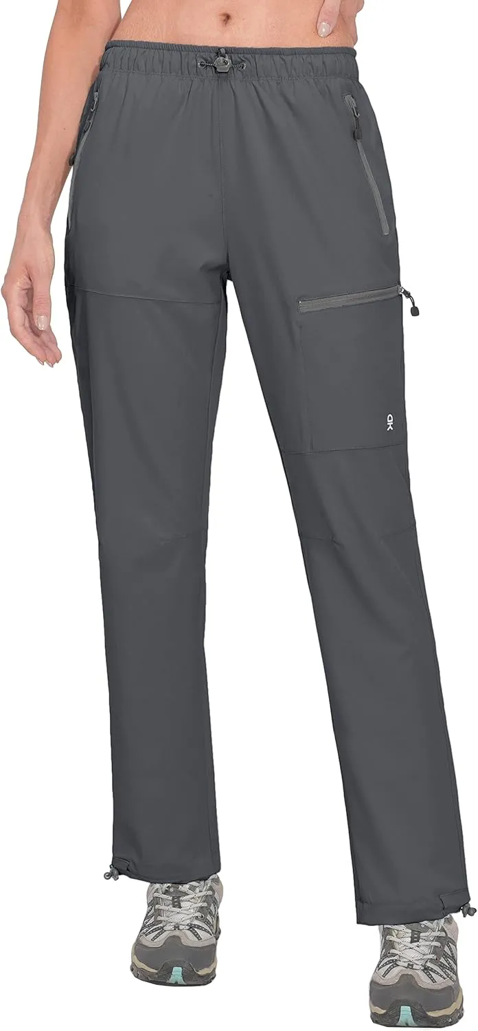Little Donkey Andy Women's Lightweight Quick Dry Cargo Hiking Pants UPF 50  Stretch Travel Casual Trousers